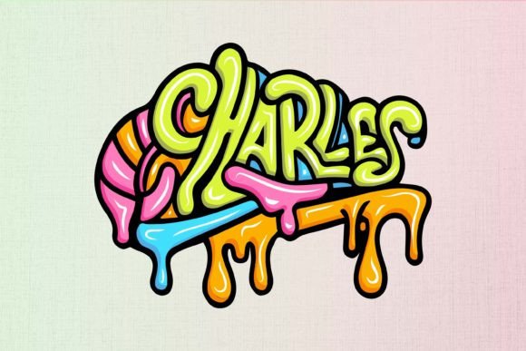 Charles: Bold Graffiti for Embroidery