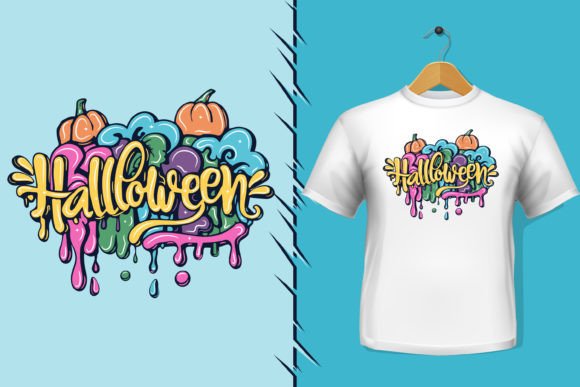 Halloween Graffiti Lettering Typography